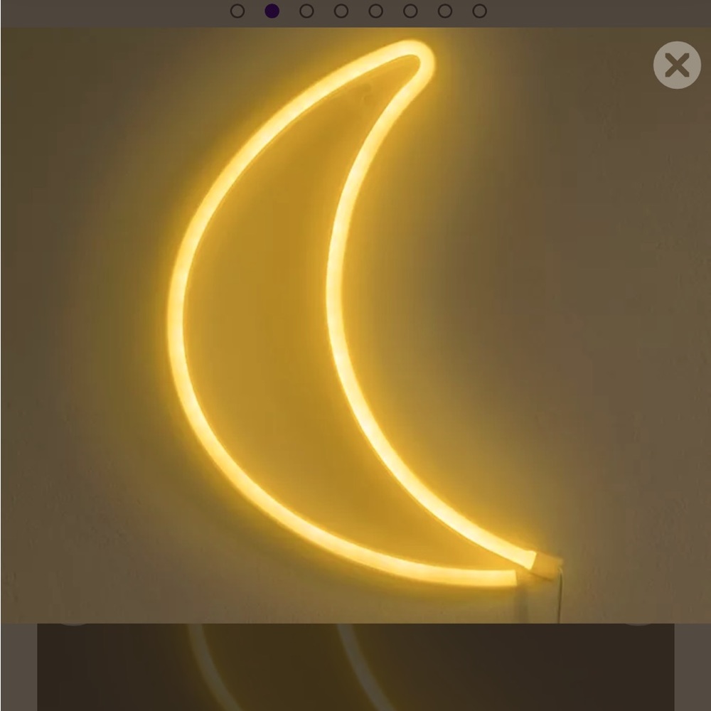 LED NEON Crescent Moon Wall Light 7" x 11" NIB